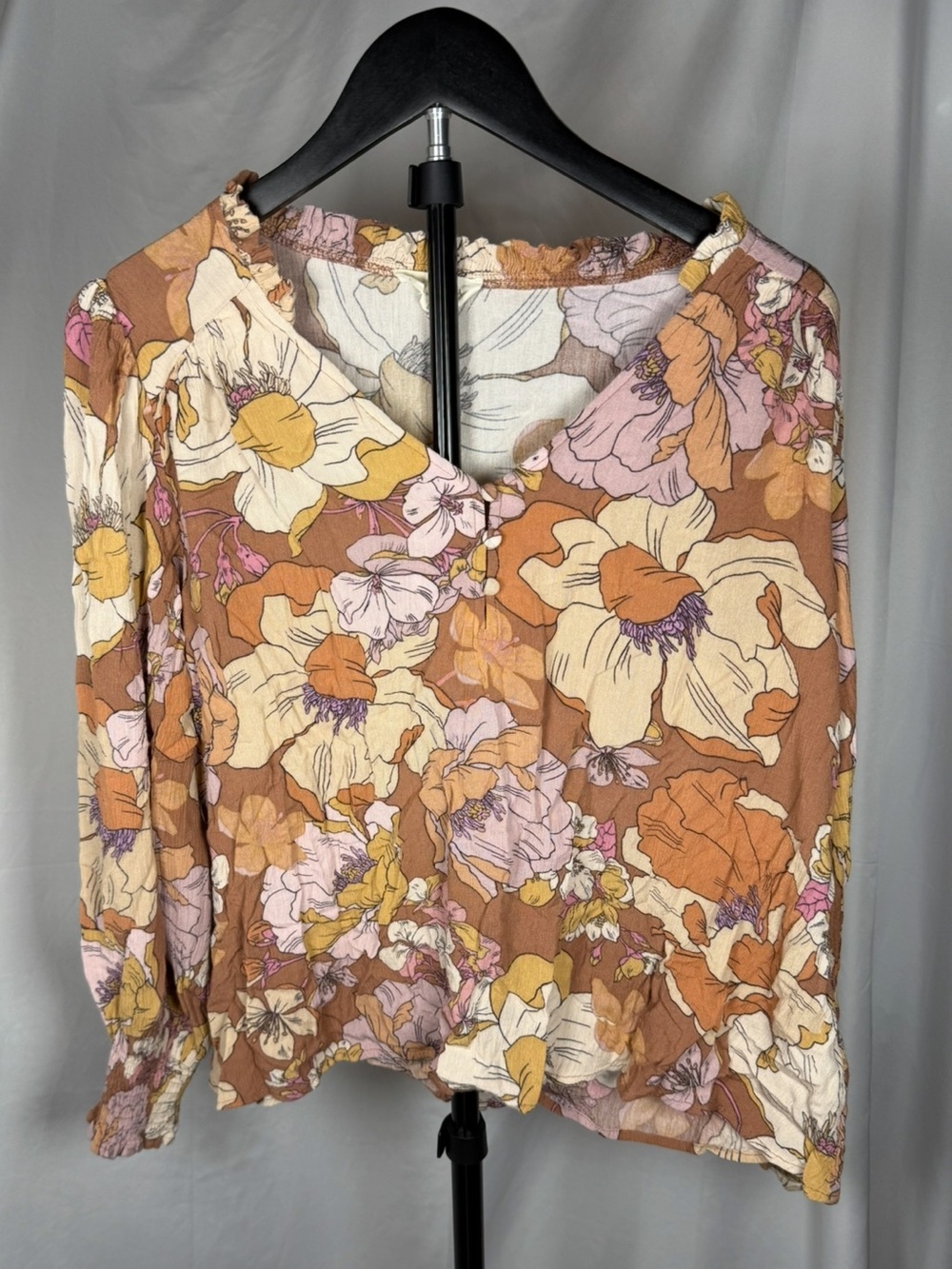 Promesa Floral Long Sleeve Blouse Size S